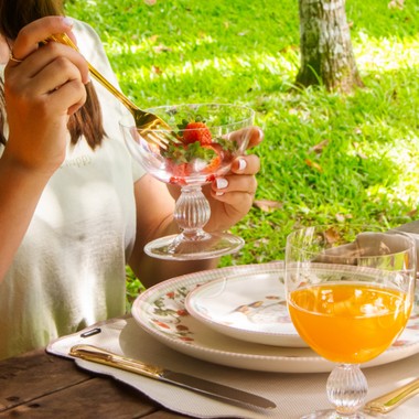 Taça de Cristal P/Sobremesa Camélia Incolor