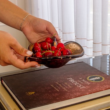 Porta Objetos Murano Coração Garnet