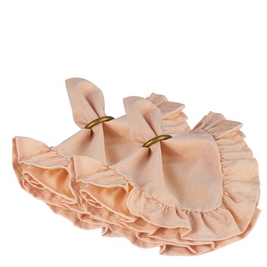 Jogo 2 Guardanapos com Babado Salmão