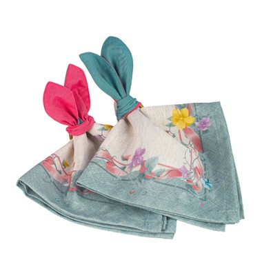 Kit 2 Guardanapos e Argolas Betania