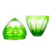 Compoteira Egg de Cristal Lapidado Verde Claro