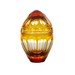 Compoteira Egg de Cristal Lapidado Amarelo