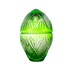 Compoteira Egg de Cristal Lapidado Pineapple Verde Claro