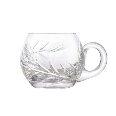 Kit 4 Xícaras P/Café de Cristal Lapidado Ramos