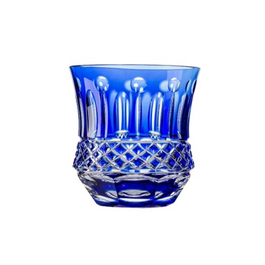 Copo Cristal Lapidado Mozart Whisky Azul Escuro 325ml