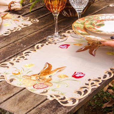 Jogo Americano Retangular Páscoa Garden