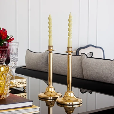 Castiçal Ouro 24k Bloom St James