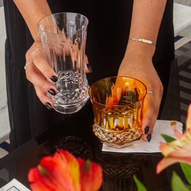 Copo Cristal Lapidado 69 Long Drink Incolor 400ml