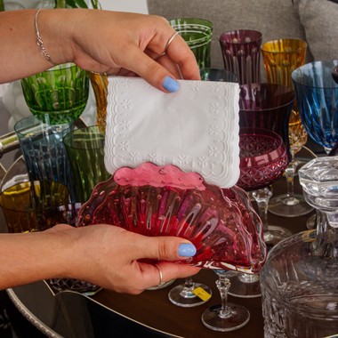 Porta Guardanapo Murano Istambul Pink