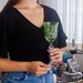 Taça Cristal Lapidado 68 P/Vinho Tinto Verde Claro Mozart 300ml