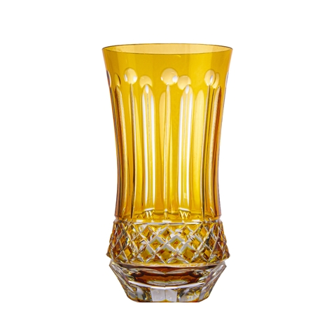 Copo Cristal Lapidado 69 Long Amarelo 400ml