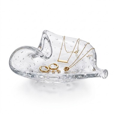 Porta Objetos Murano Coração Cristal