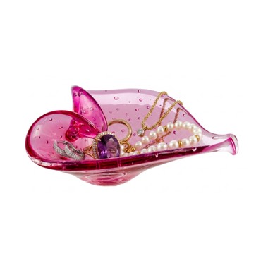 Porta Objetos Murano Coração Pink