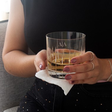 Copo de Cristal Lapidado 10 P/Whisky Incolor