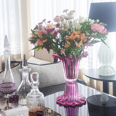 Vaso Murano Cancun P Quartzo Pink