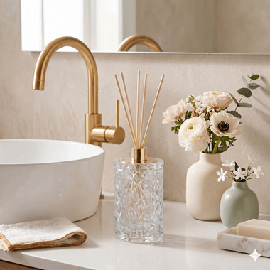 Difusor Murano Bubble Cristal e Dourado