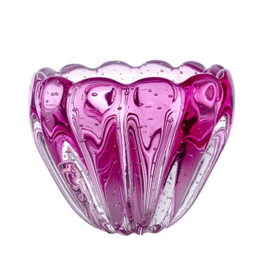 Cachepot Murano Orquídea Quartzo Pink