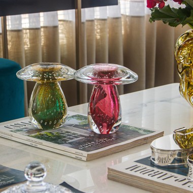Cogumelo Murano P Quartzo Pink