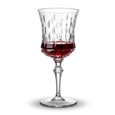 Taça de Cristal Lapidado 71 P/Vinho Tinto Incolor