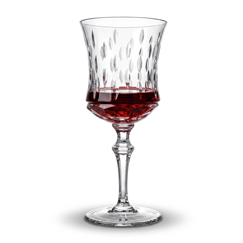 Taça de Cristal Lapidado 71 P/Vinho Tinto Incolor