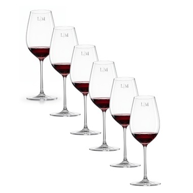 Kit 6 Taças Cristal Bordeaux Incolor 850ml