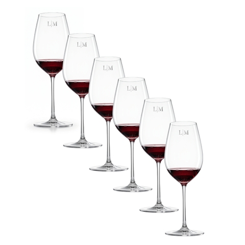 Kit 6 Taças Cristal Bordeaux Incolor 850ml