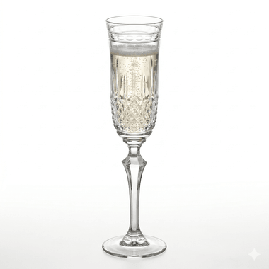 Taça Cristal Lapidado 68 P/Champagne Incolor Mozart 200ml