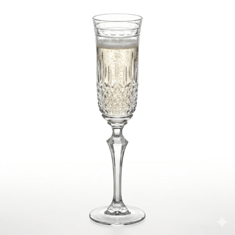 Taça Cristal Lapidado 68 P/Champagne Incolor Mozart 200ml