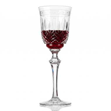 Taça Cristal Lapidado 68 P/Vinho Tinto Incolor Mozart 300ml