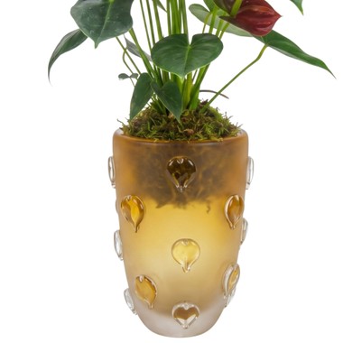 Vaso Murano Lamore Ambar