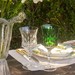 Kit 6 Taças de Cristal P/Agua Lapidado 71 Verde Escuro