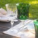 Taça de Cristal Lapidado 71 P/água Verde Escuro