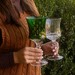 Taça de Cristal Lapidado 71 P/água Verde Escuro