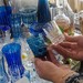 Copo de Cristal Lapidado 95 P/Licor 75ml Azul Claro