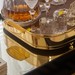 Bandeja de Ouro 24k Oblonga Galeria C/Fundo Madeira Média St James