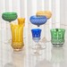 Taça Cristal Lapidado 69 Flauta P/Licor 70ml Azul Escuro