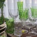 Copo Cristal Lapidado Long Drink Verde Claro 400ml