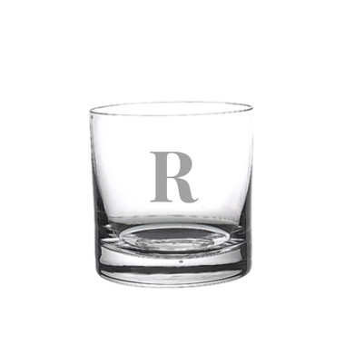 Copo Cristal Liso P/Whisky Incolor Inicial Personalizada 430ml