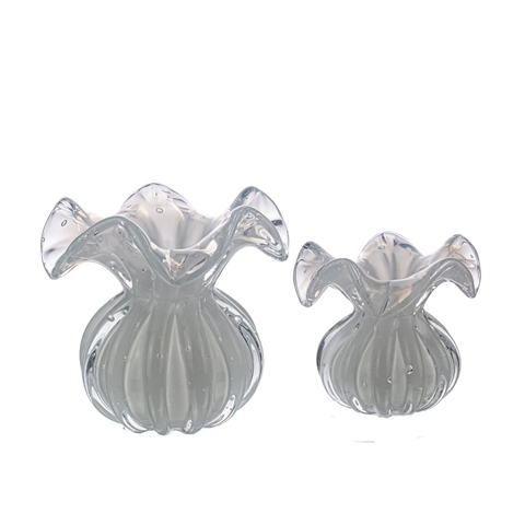Kit 2 Vasos Murano Leida Quartzo Perola