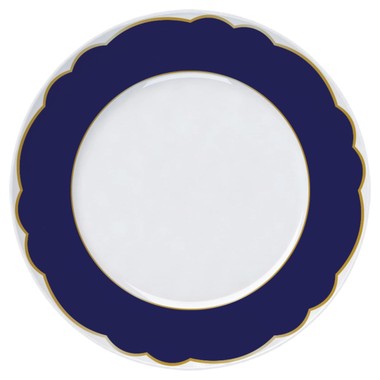 Prato Raso Royal Blue C/Filete de Ouro 24k