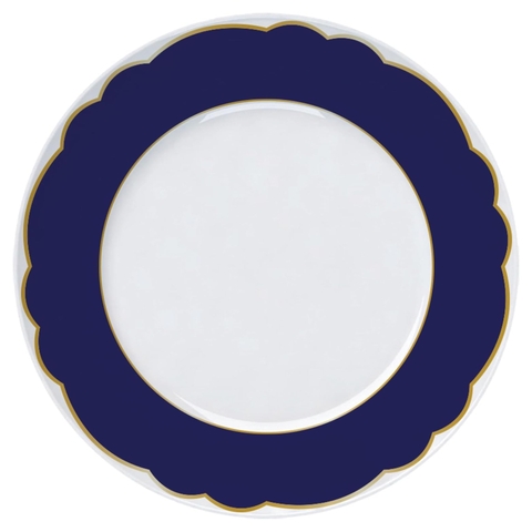 Prato Raso Royal Blue C/Filete de Ouro 24k