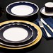 Prato Fundo Royal Blue C/Filete de Ouro 24k