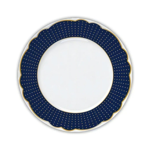 Prato Sobremesa Royal Blue C/Filete de Ouro 24k