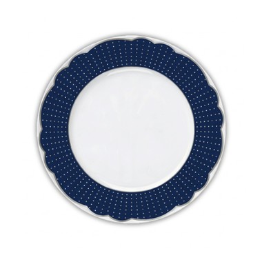 Prato Sobremesa Royal Blue C/Filete de Prata