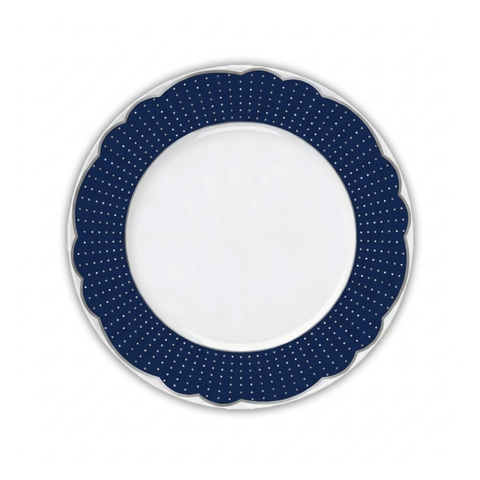 Prato Sobremesa Royal Blue C/Filete de Prata