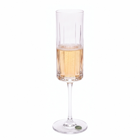 Taça de Cristal Rondó Lapidado 10 P/Champagne 210ml