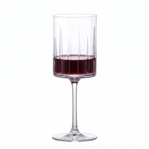 Taça de Cristal Rondó Lapidado 10 P/Vinho Tinto 360ml