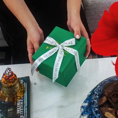 Gift Sino de Cristal Lapidado Amarelo