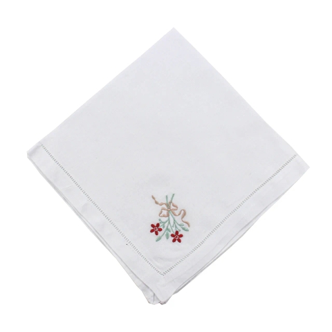 Guardanapo Maria Flor Avulso Linho Bordado