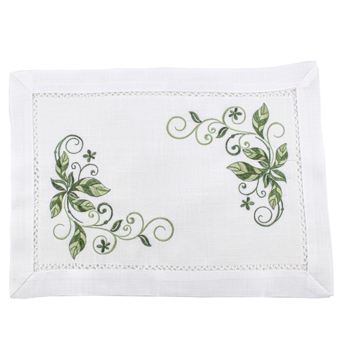 Jogo Americano Avulso Maria Bordado Verde